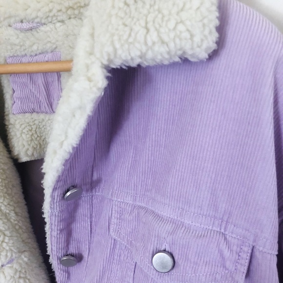 SOLD Vintage Sherpa-Lined Corduroy Jacket in Lilac - Picture 4 of 5